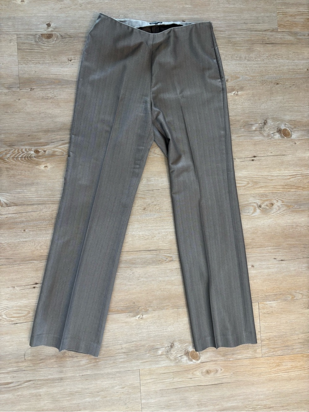 Women's Gray/Taupe Pinstripe Dress Trousers